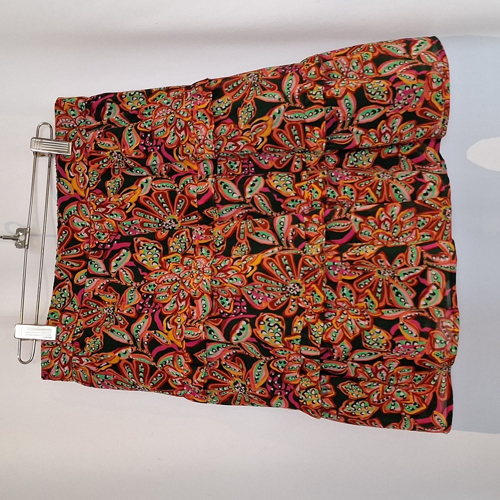 J. Crew Factory mini skirt green and pink floral size small